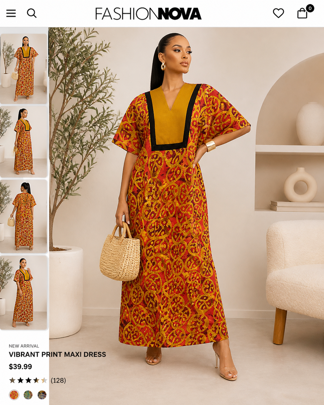 Vibrant Print Maxi Dress